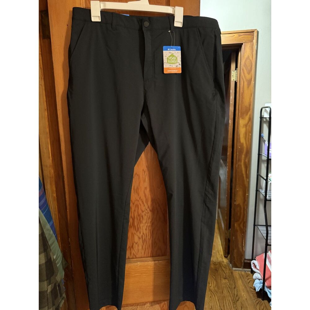 NWT Men’s Columbia Omni Shield Black Pants Straight Leg 38
